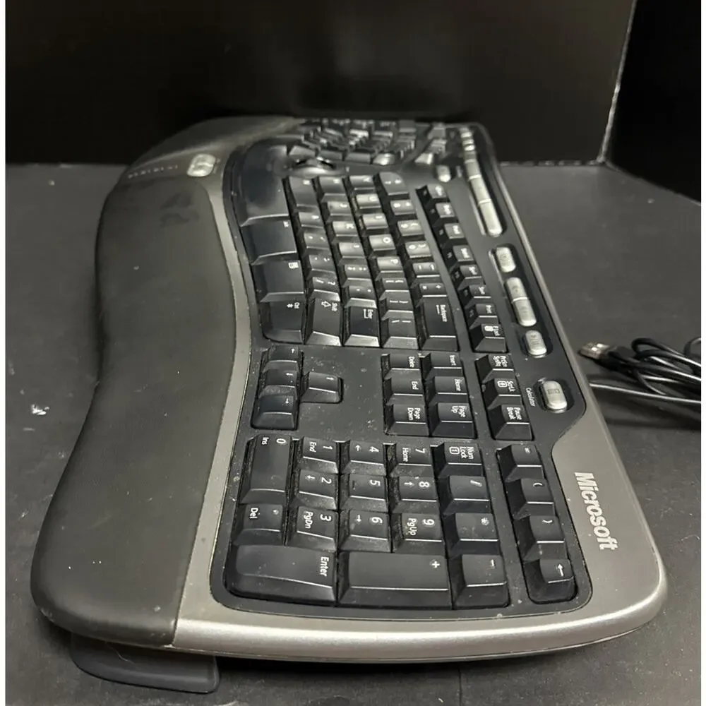 Microsoft 4000 V1.0 KU-0462 1048 Natural Ergonomic Keyboard Palm Lift Tested